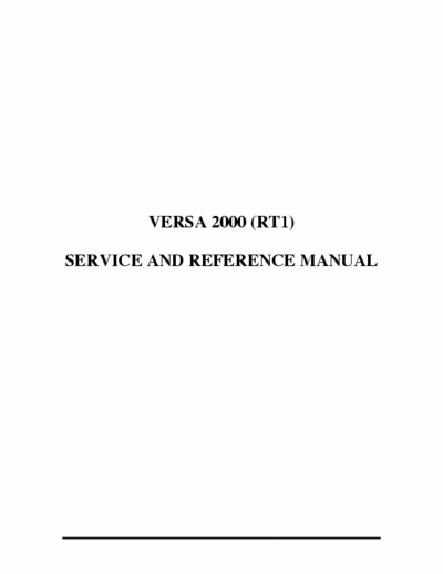 NEC Versa 2000 NEC Service Manual Versa 2000 Series Laptops